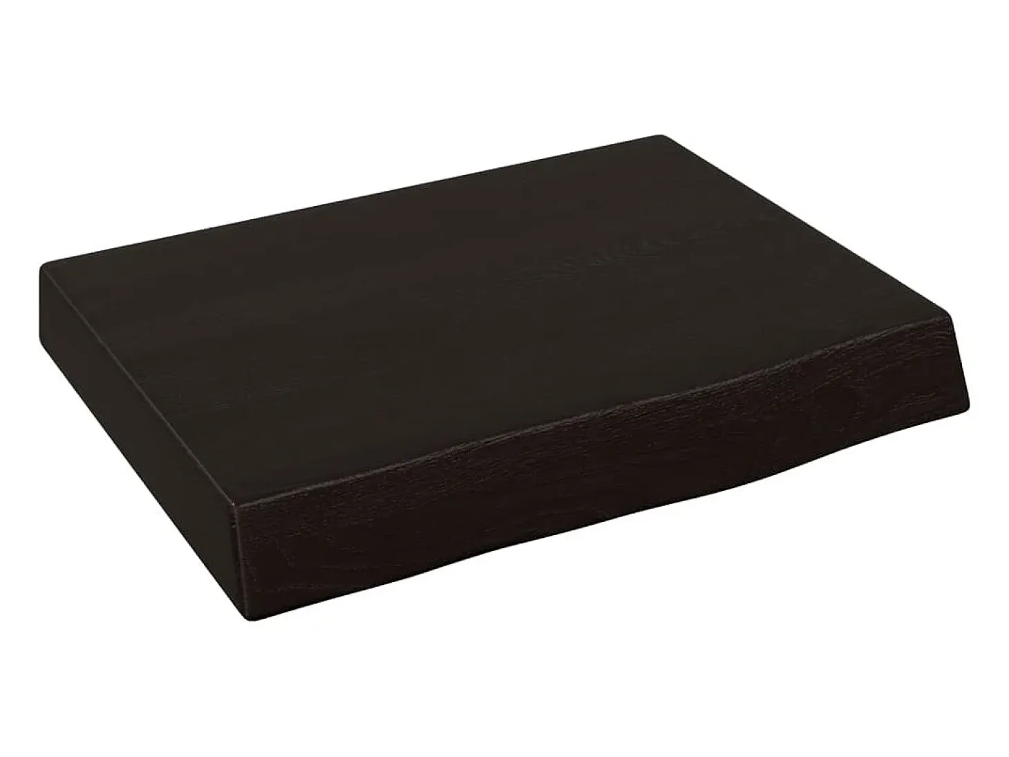 Estante de pared marrón oscuro fabricado en madera maciza de roble tratada