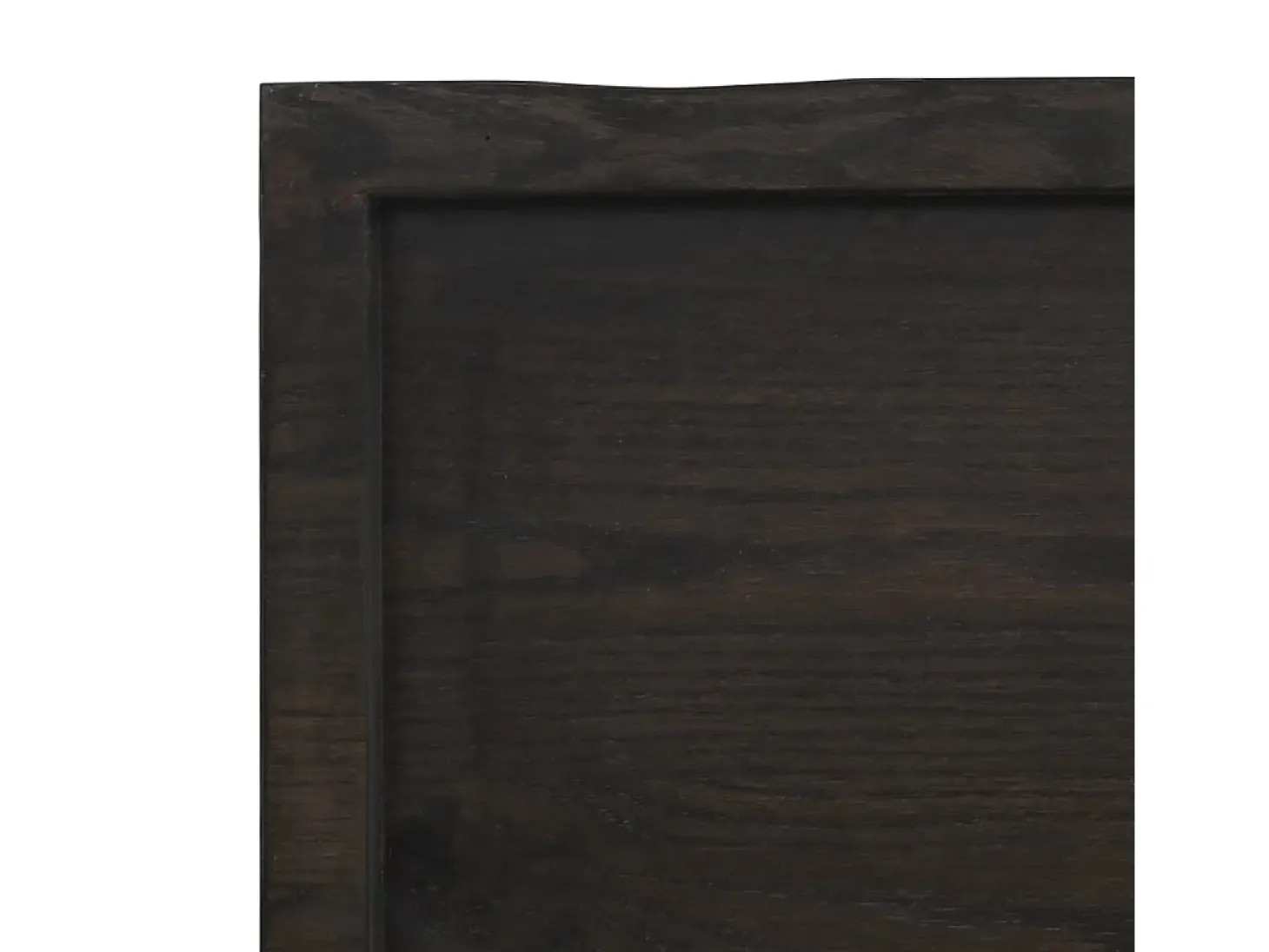 Estante de pared marrón oscuro fabricado en madera maciza de roble tratada