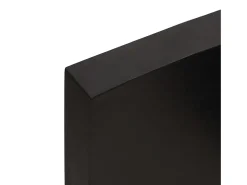 Estante de pared marrón oscuro fabricado en madera maciza de roble tratada