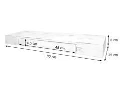 Estante de pared MCW-H37 Cajón, blanco