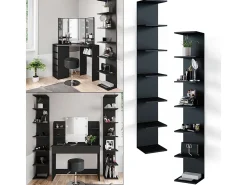 Estante de pared negro 30x28x190 paolo