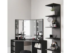 Estante de pared negro 30x28x190 paolo