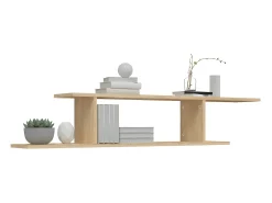 Estante de pared para TV contrachapado roble Sonoma 125x18x23cm ES84273