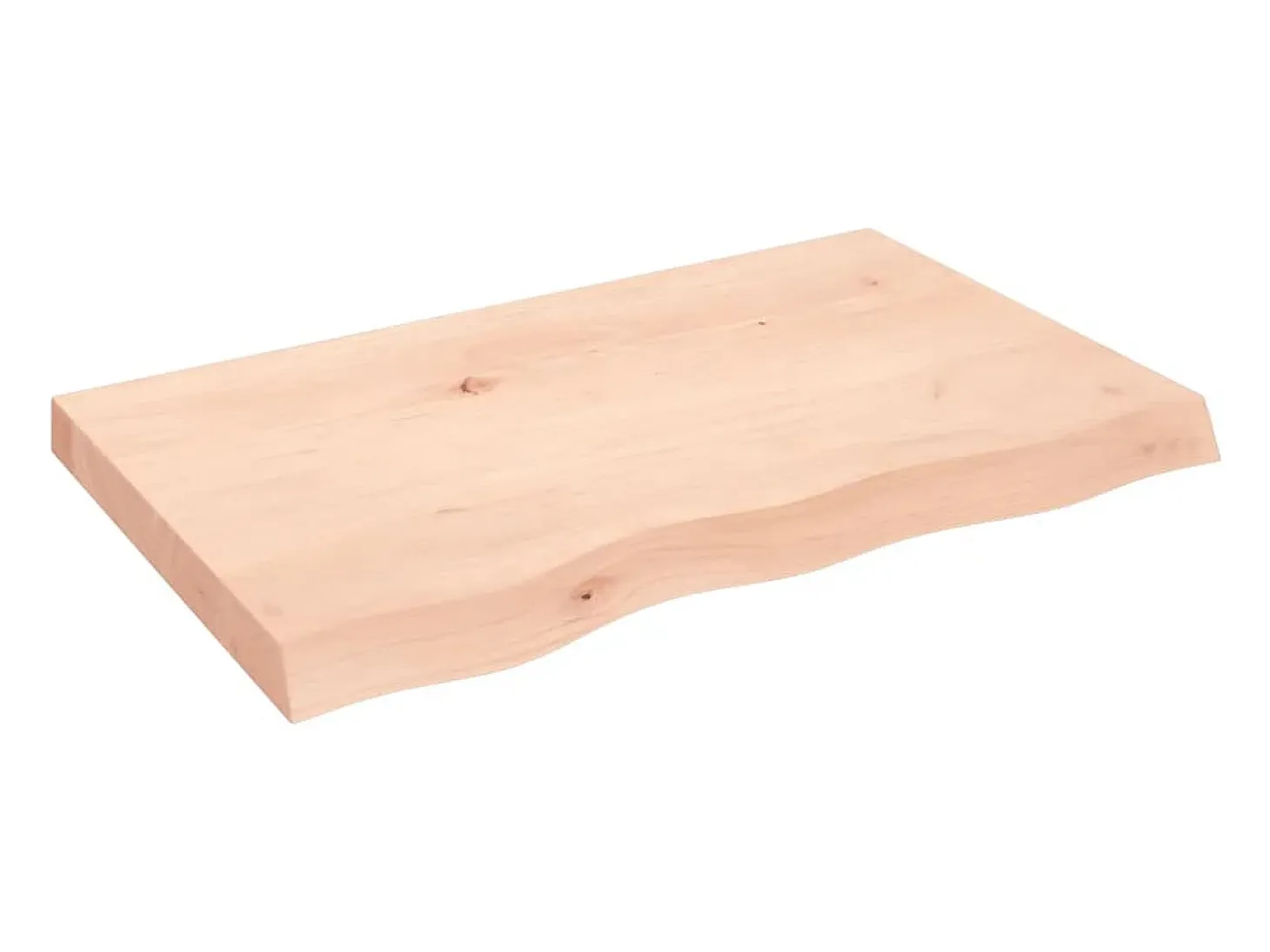 Estante de pared 80x50x(2-6) cm madera maciza de roble sin tratar