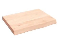 Estante de pared 40x30x(2-4) cm madera maciza de roble sin tratar