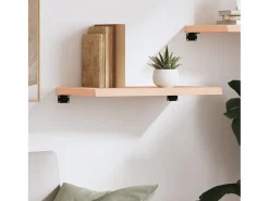 Estante de pared 60x30x(2-4) cm madera maciza de roble sin tratar
