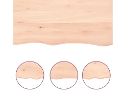 Estante de pared 60x10x4 cm madera maciza de roble sin tratar