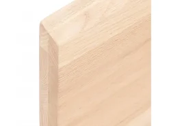 Estante de pared 100x30x(2-4) cm madera maciza de roble sin tratar
