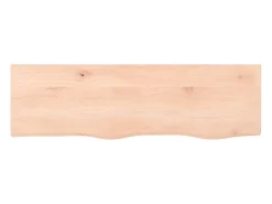 Estante de pared 100x30x(2-4) cm madera maciza de roble sin tratar