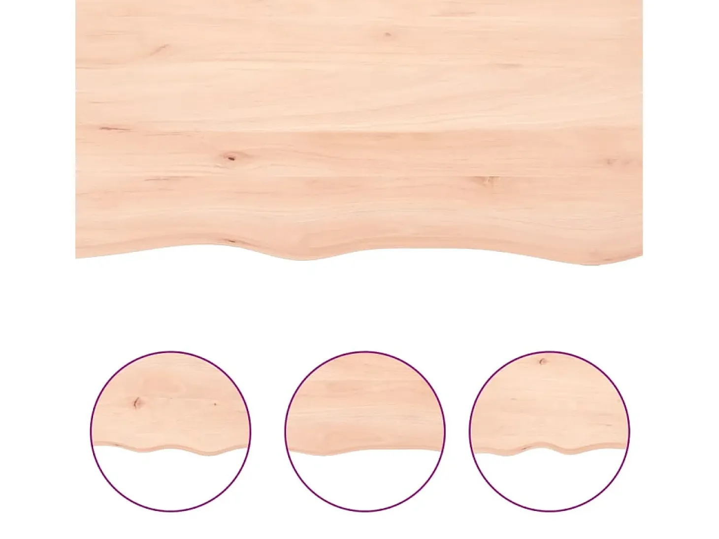 Estante de pared 80x20x4 cm madera maciza de roble sin tratar