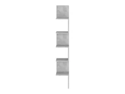 Estante esquina pared contrachapado gris hormigón 20x20x127,5cm ES67846