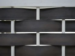 Estante esquinero MCW-K85, blanco, mimbre antracita