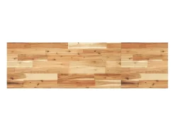 Estante flotante 2 uds madera acacia acabado aceite 140x40x4 cm