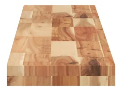 Estante flotante 4 uds madera acacia acabado aceite 120x20x4cm