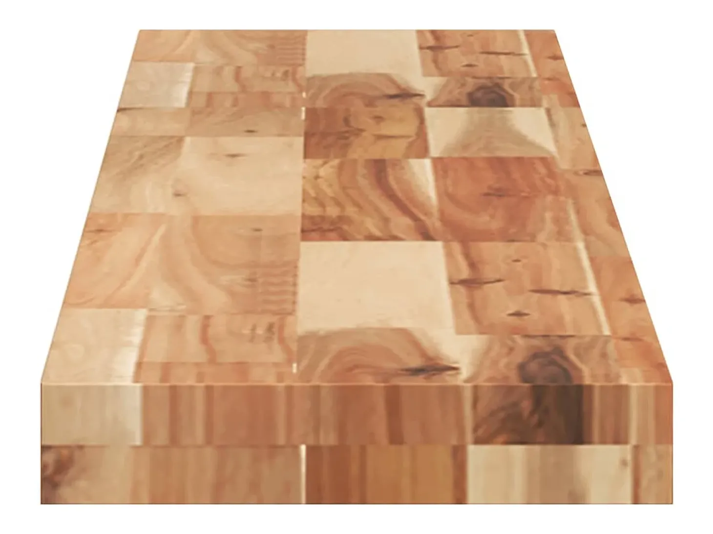 Estante flotante 4 uds madera acacia acabado aceite 120x20x4cm