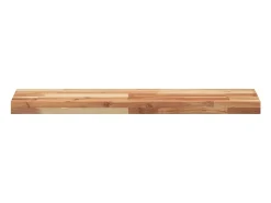 Estante flotante 3 uds madera acacia acabado aceite 100x20x4 cm