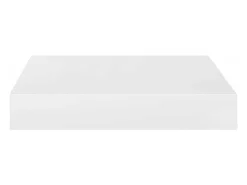 Estante flotante de pared 4 piezas blanco brillante 23x23,5x3,8cm MDF