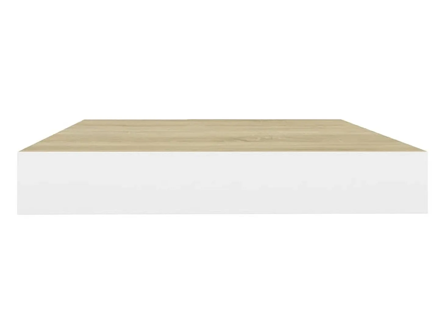 Estante flotante de pared roble y blanco 50x23x3,8 cm MDF