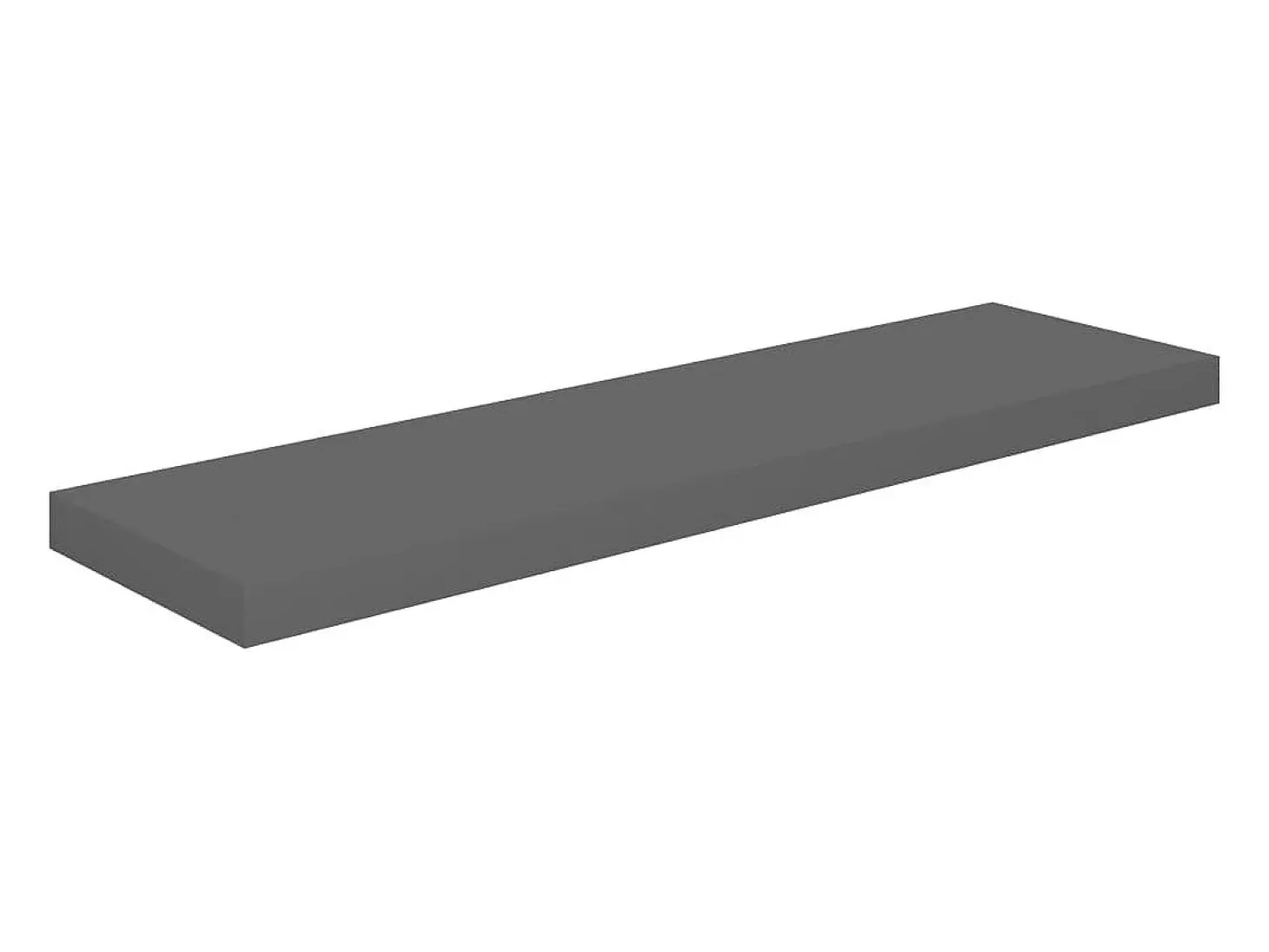 Estante flotante de pared 2 uds Gris brillo 90x23,5x3,8 cm MDF