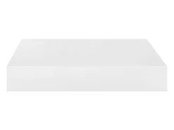 Estante flotante de pared MDF blanco brillo 23x23,5x3,8 cm