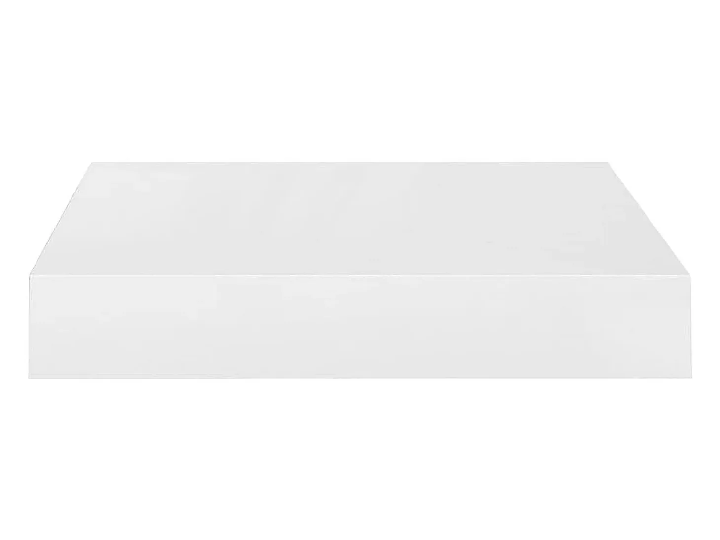 Estante flotante de pared MDF blanco brillo 23x23,5x3,8 cm