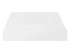 Estante flotante de pared MDF blanco brillo 23x23,5x3,8 cm