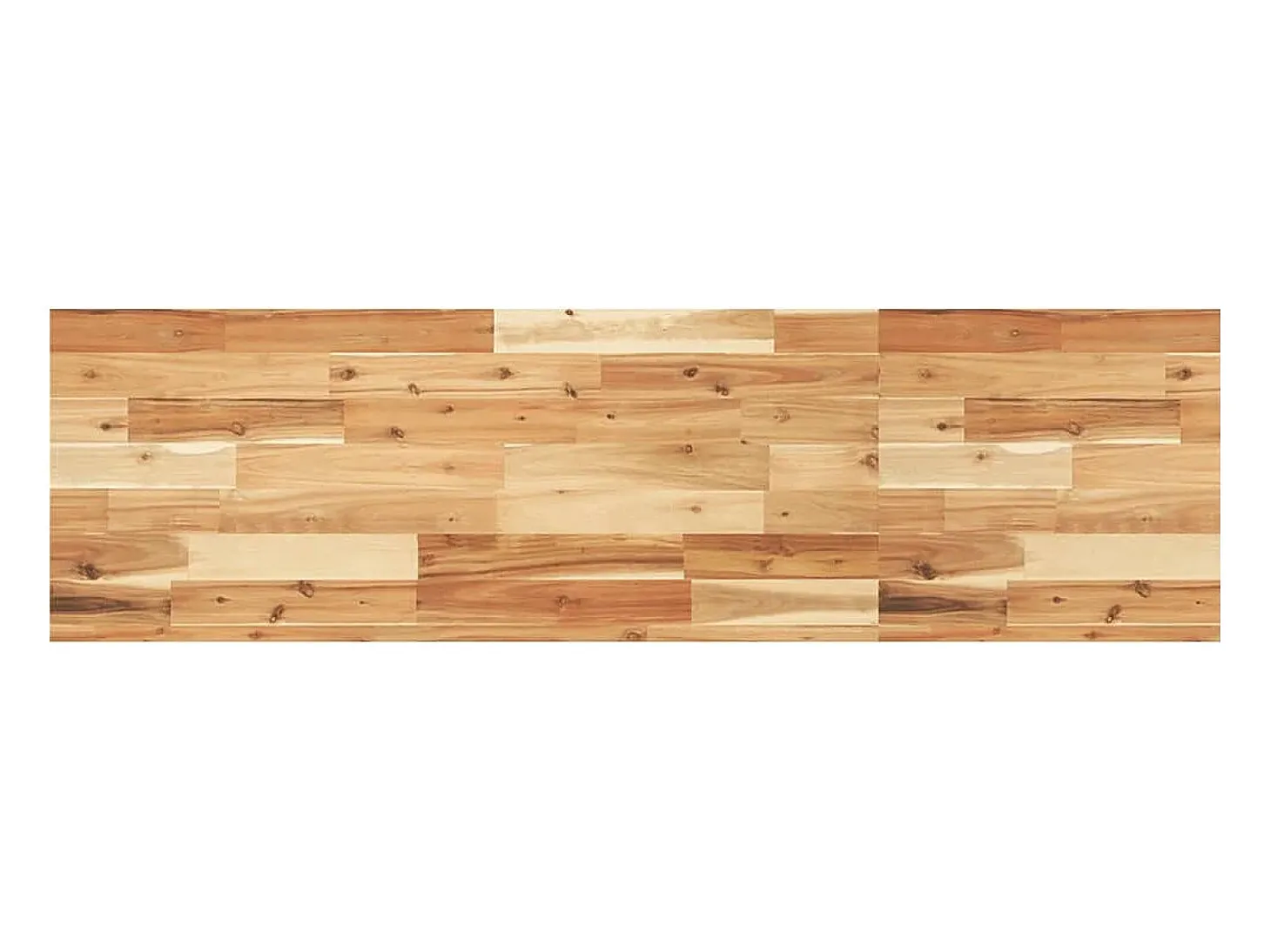 Estante flotante madera acacia maciza acabado aceite 160x40x4cm