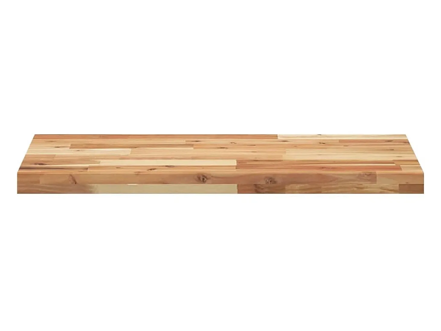 Estante flotante madera acacia maciza acabado aceite 160x40x4cm