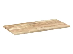 Estante flotante 100x40x2 cm madera maciza de acacia sin tratar