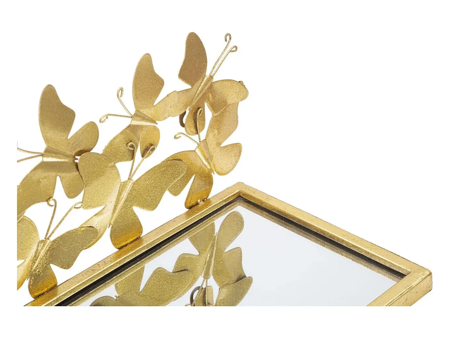 Estante Mariposa 18, Oro, 43x19,2x16,5 cm, Kendra Home