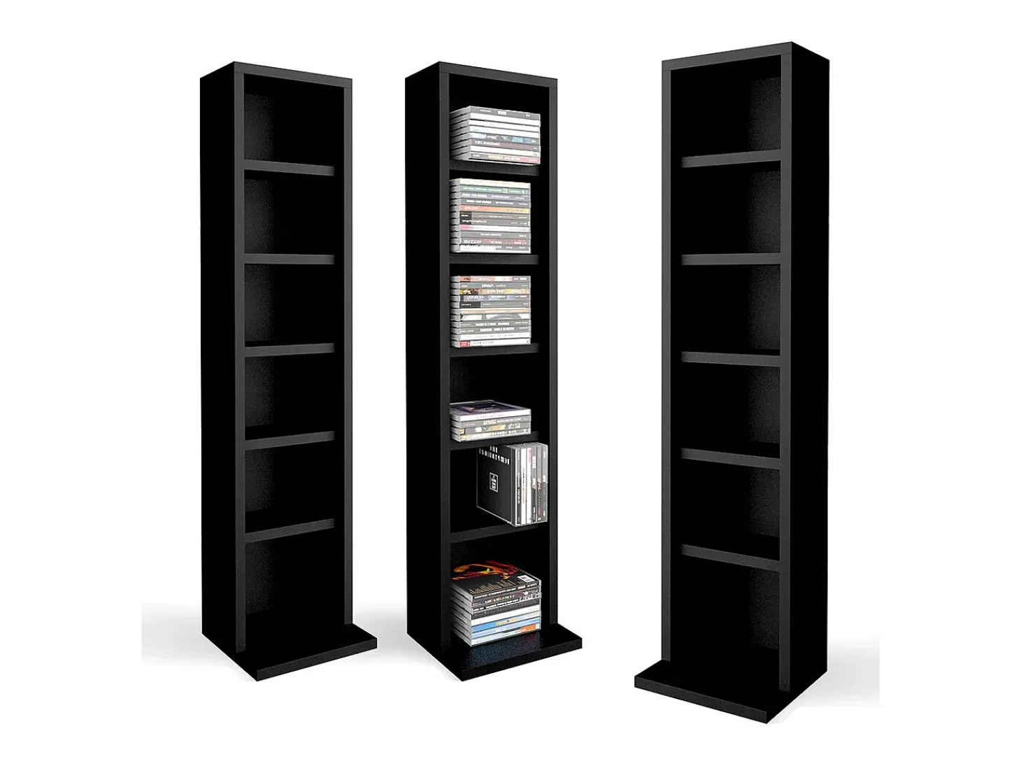 Estante para CDs negro 21x20x91.8