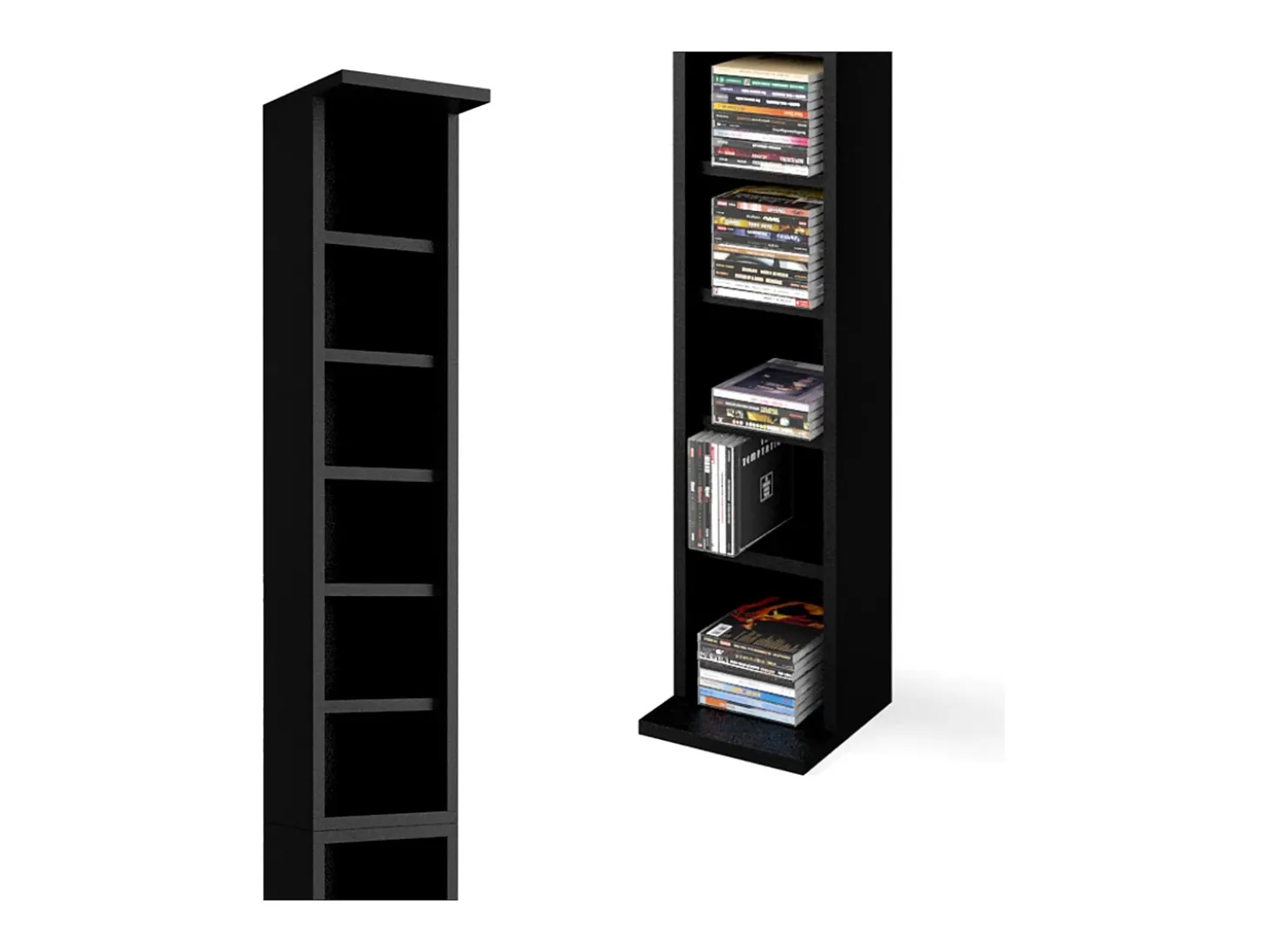 Estante para CDs negro 21x20x183.6