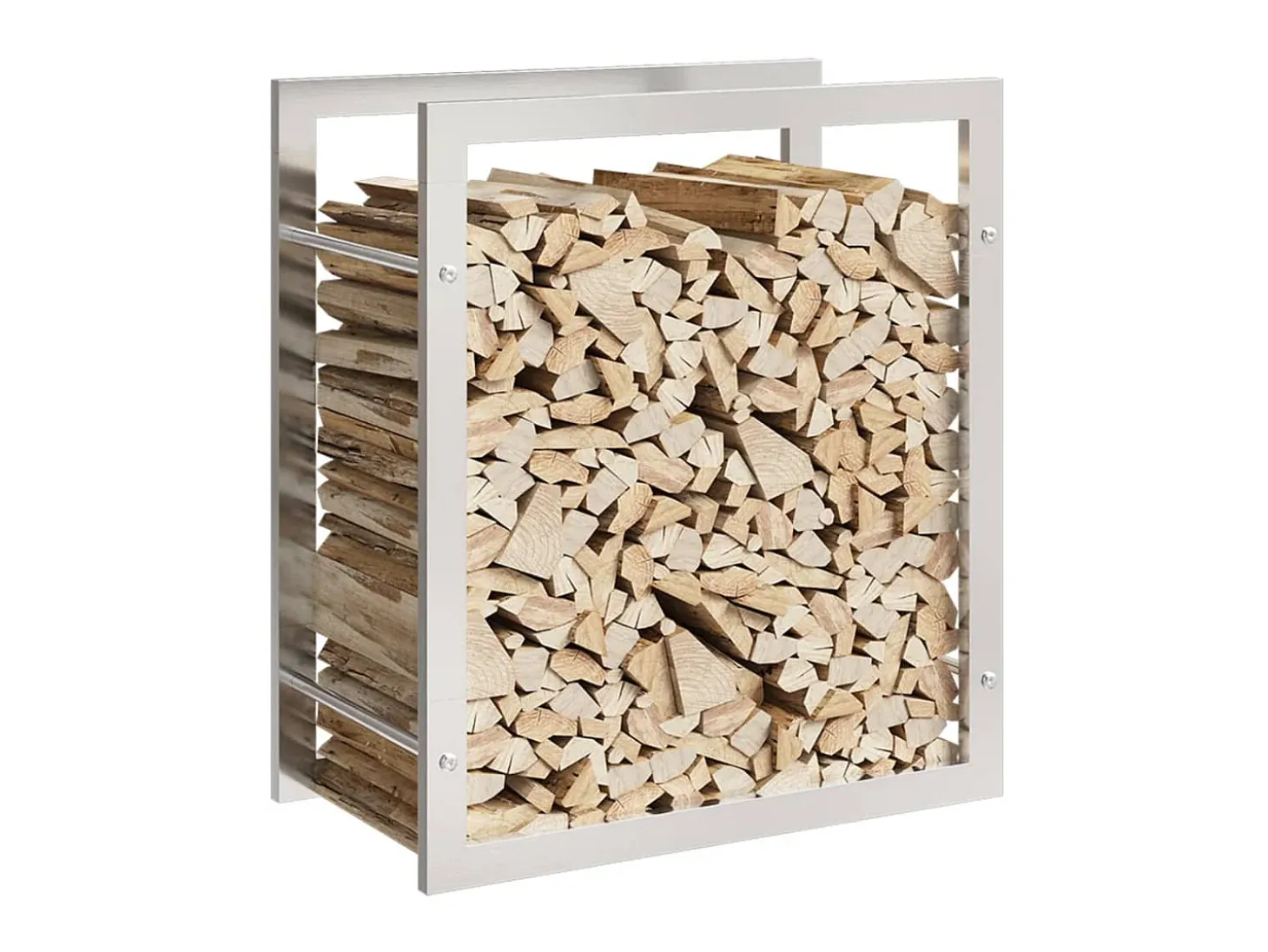Estante para leña acero inoxidable 50x28x56 cm ES844919