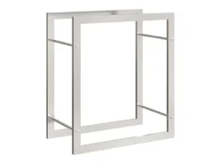 Estante para leña acero inoxidable 50x28x56 cm ES844919