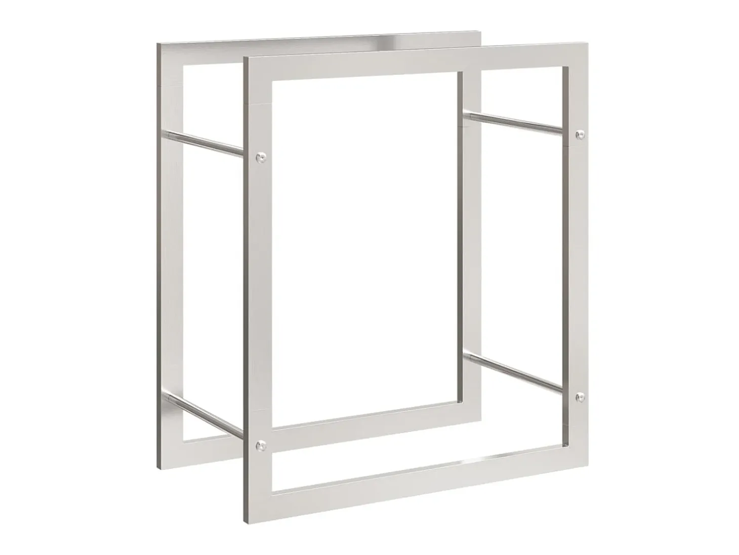 Estante para leña acero inoxidable 50x28x56 cm ES844919
