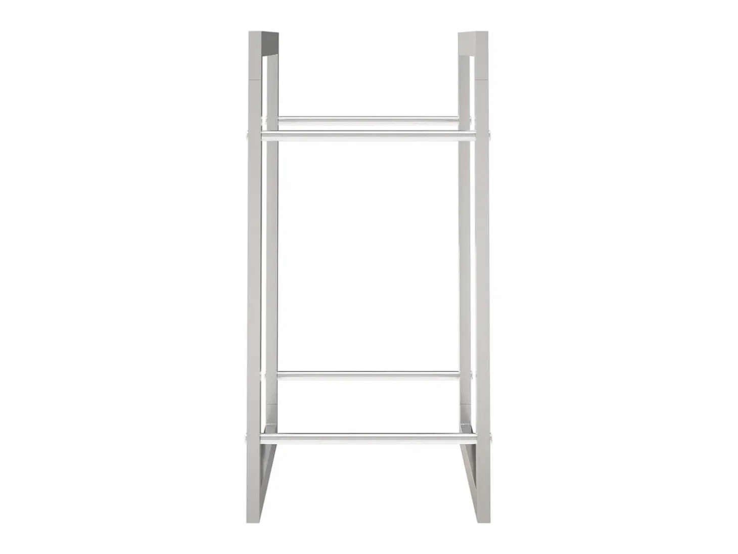 Estante para leña acero inoxidable 80x28x86 cm ES632405