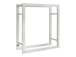 Estante para leña acero inoxidable 80x28x86 cm ES632405
