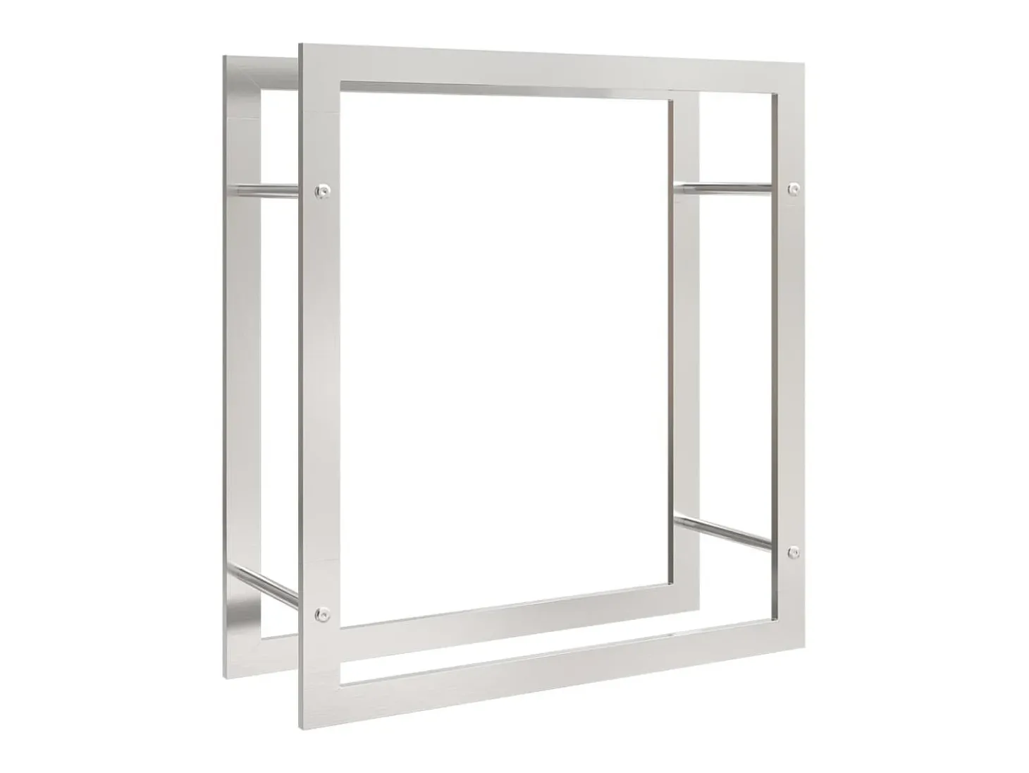 Estante para leña acero inoxidable 80x28x86 cm ES632405