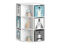 Estante para niños blanco 64x64x107.8 luigi