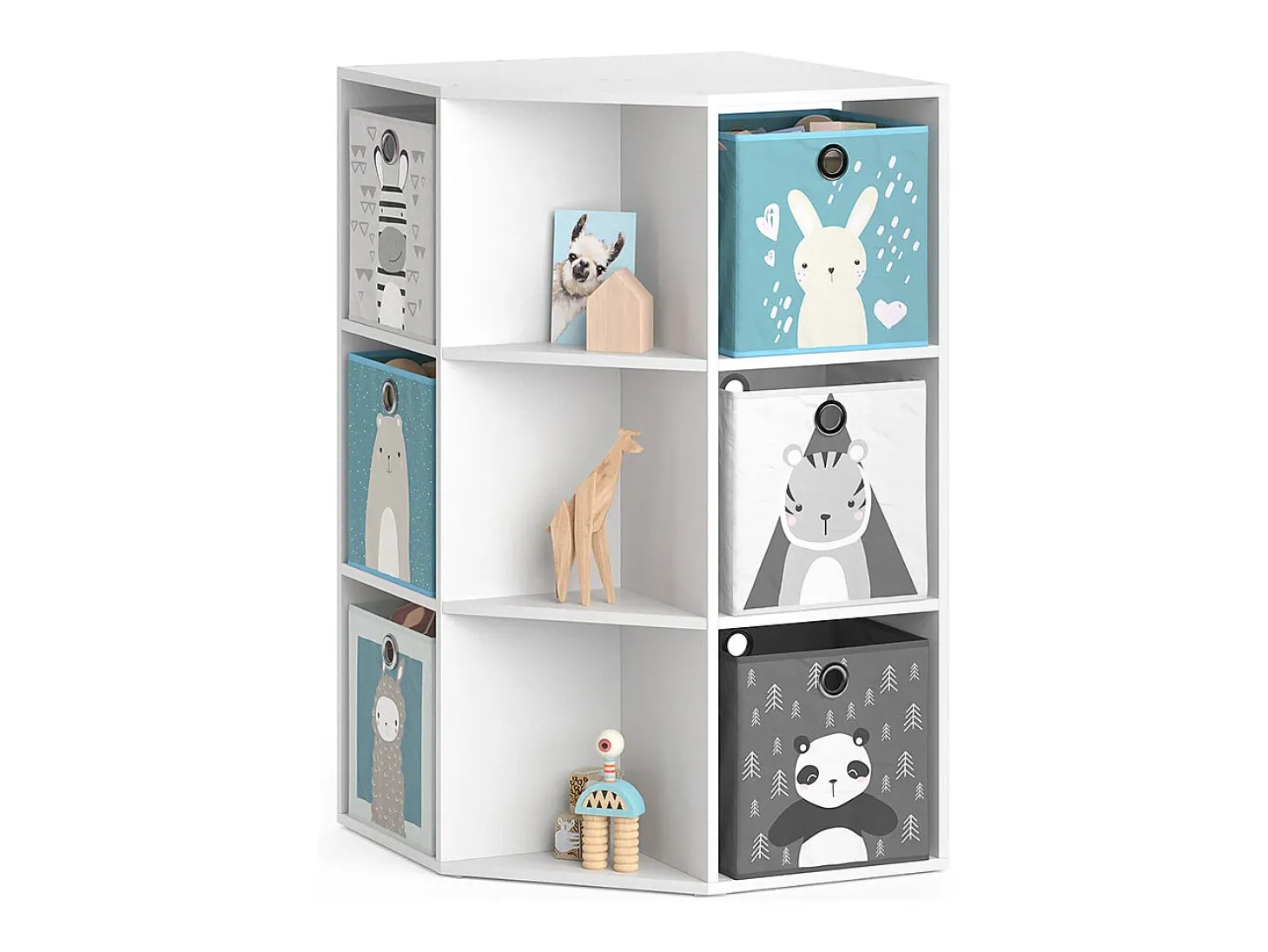 Estante para niños blanco 64x64x107.8 luigi