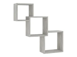 Estante pared cubo madera ingeniería gris hormigón 68x15x68 cm ES344861