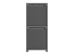 Estantería 4 cubos con cajas Gris 69x30x72,5 cm Tela