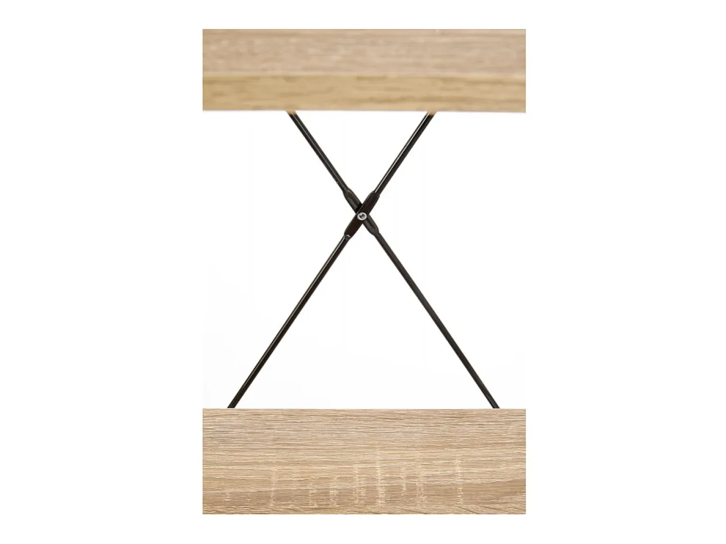 Estantería - Escalera de diseño 34 x 148 cm estilo roble y acero negro Loggia