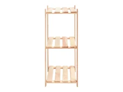 Estantería 3 niveles 2 unidades madera pino maciza 150 kg ES110962