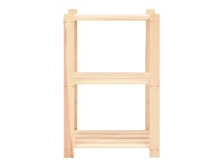 Estantería 3 niveles 2 unidades madera pino maciza 150 kg ES110962
