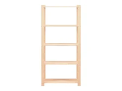 Estantería 5 niveles 5 unidades madera pino maciza 250 kg ES822166