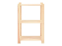 Estantería 3 niveles 3 unidades madera pino maciza 150 kg ES185494