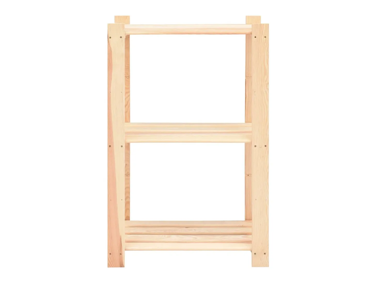 Estantería 3 niveles 3 unidades madera pino maciza 150 kg ES185494