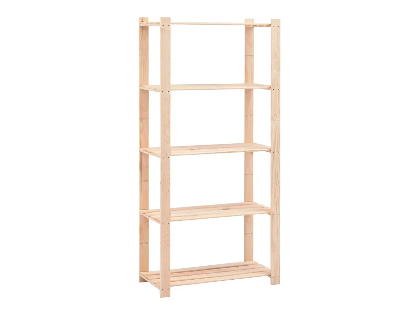 Estantería 5 niveles 3 unidades madera pino maciza 250 kg ES186996