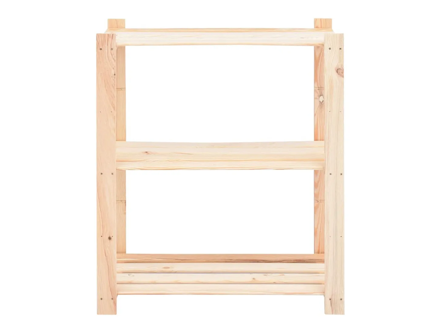Estantería 5 niveles 3 unidades madera pino maciza 150 kg ES485938
